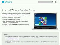 windows9系统技术预览版提前开放下载页面