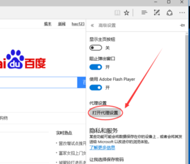 打开代理设置