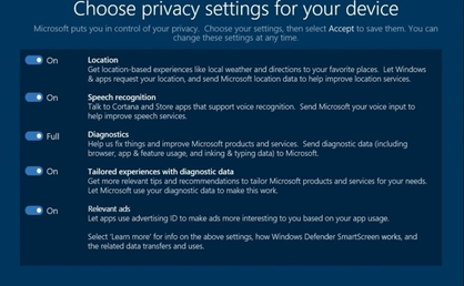 EFF：Win10创作者更新“隐私设置改进”  很满意