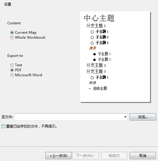 XMind 7大纲如何导出